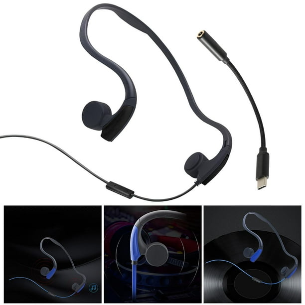 Auriculares con cable Macarena Conducción ósea con micrófono Control estéreo para ejercicio Teléfono Video
