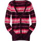 thumbnail image 1 of Aeropostale suéter de punto con botones para mujer, morado, extragrande, 1 of 1