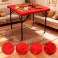 thumbnail image 3 of Stretch Fit Elastic Hem Spandex Tablecloth For Easy Installation And Removal Washable Fabric Dining Cover Protector Table Protector For Living Room And Home Use, 3 of 3
