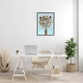 thumbnail image 2 of Fluffy Alpaca Happy Animal Animals & Insects Painting Black Framed Art Print Wall Art, 2 of 7
