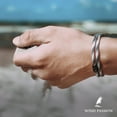 thumbnail image 4 of SHIQI-Durable Rope Cord Cuff Bracelet with Magnetic Clasp for Men Women, 4 of 4