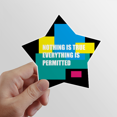 thumbnail image 1 of Nothing True Everything Pertted Star Sticker Paster Vinyl Car Tags Decoration Decal, 1 of 3