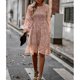 thumbnail image 2 of Vestido suelto de cuello redondo, vestido de manga larga, vestido casual elegante para mujer, vestido estampado para mujer, el mejor en su clase, 2 of 9