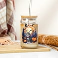thumbnail image 3 of Happy Halloween Vampire Maine Coon BOO with Pumpkins Fun and Spooky 16oz Glass Cup Mug Cat Lover Kitten Owner Gifts Glass Can with Bamboo Lid and Straw - 00018, 3 of 5