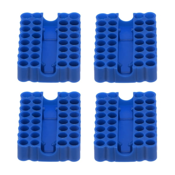 Uxcell 4pcs Screwdriver Bit Holder Organizer 32 Holes Hex Drill Plastic Storage Case for Any 1/4" Metal Driver Bits