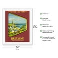 thumbnail image 2 of Bretagne (Brittany) - Visitez La France (Visit France) - SNCF (French National Railway Company) - Vintage Travel Poster by Jean Garcia c.1953 - Fine Art Rolled Canvas Print 20in x 26in, 2 of 4