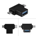thumbnail image 4 of Domqga Mini 2 In 1 Micro USB + USB 3.1 Type-C Male to USB 3.0 Female OTG Converter Adapter, USB OTG Adapter, Mini USB OTG Adapter, 4 of 10