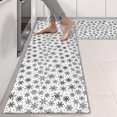 thumbnail image 2 of Kitchen Rugs Sets Of 2,Black and White Christmas Snowflake Pattern Anti Fatigue Kitchen Mat Rugs Non Slip Washable,Decorative Kitchen Floor Mats for Kitchen,Sink,Laundry,17"X47", 2 of 5