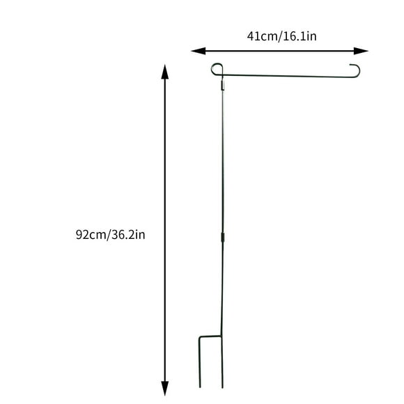 Garden Flag Holder Stand Hoosun Garden Flag Stand, Premium Garden Flag Pole Holder Metal Powder-Coated Weather-Proof Paint with One Clip and Two Spring Stoppers Without Flag