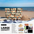 thumbnail image 5 of Wukai Funny Chicken Print Zipper Bag,large Beach Tote Bag,Waterproof Sandproof Bag,Grocery and Picnic Tote Travel Bag, 5 of 5