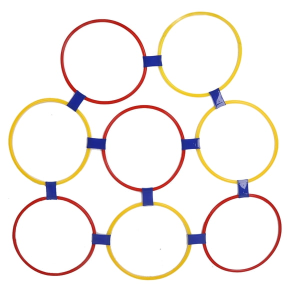 10PCS Plastic Hoops with Free Combinationfor Kids Sensory Training, Brain Development, Portable Design, Hopscotch Game