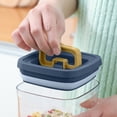 thumbnail image 3 of Transparent Pantry Storage Jars with Buckle Lids, Airtight Kitchen Containers for Grains Pasta, Durable Plastic Design with Wide Openings, Stackable Organizer for Countertop Cabinet, 3 of 7