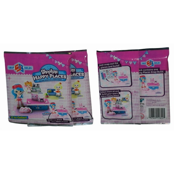 Shopkins Happy Places Snap Builds Moose Toys Blind Pack Lot - (3 Random Spaces)