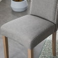 thumbnail image 6 of Snugway Dining Chair Grey Upholstered Parson Chair with Nailhead Trim, Set of 4, 6 of 9