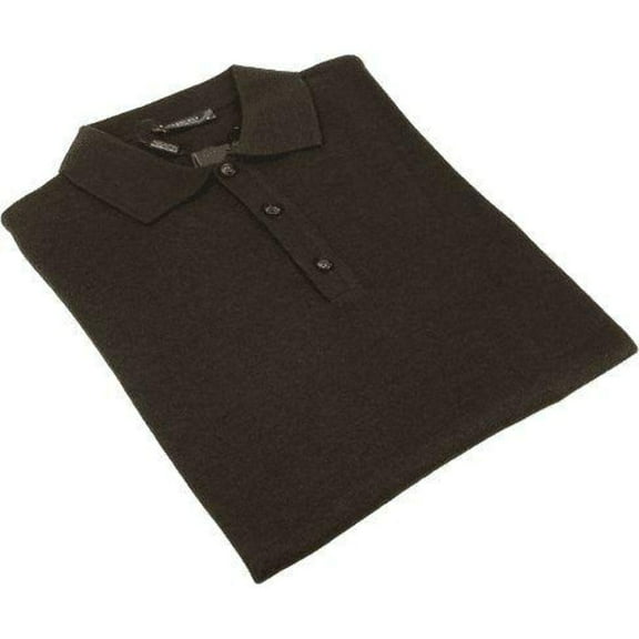 Mens PRINCELY Soft Merinos Wool Sweater Knits Lightweight Polo 1011-40 Brown