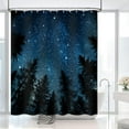 thumbnail image 2 of Forest Shower Curtain, Galaxy Shower Curtain, Tree Shower Curtain, Forest Shower Curtain for Men, Night Sky Natural Aesthetics Scenery Bathroom Decor Set with12 Hooks 72x72 inches, 2 of 6