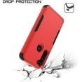 thumbnail image 6 of Xpression Cover for Apple iPhone 13 (6.1") Slim Hybrid Shockproof Silicone Rubber TPU + Hard PC Heavy Duty Three Layer Body Protection Phone Case - Red Black, 6 of 9