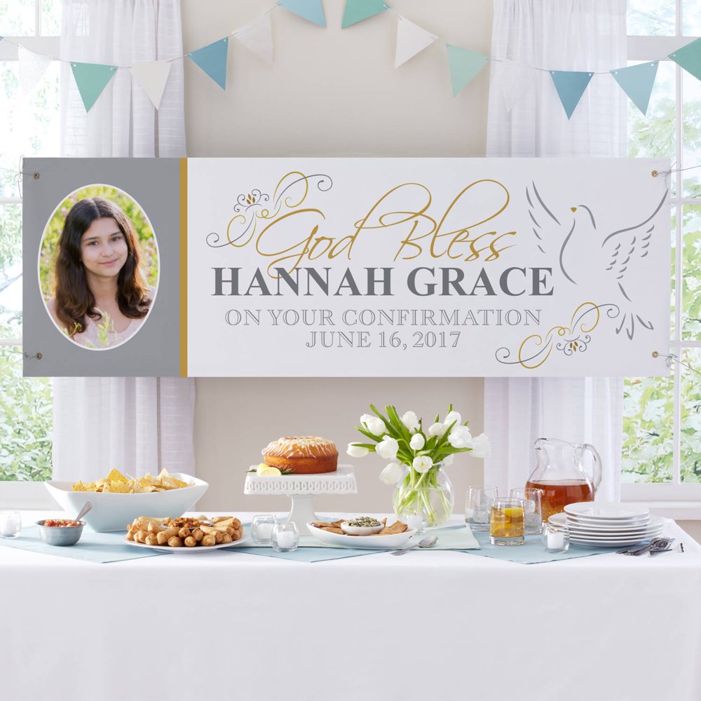Personalized Confirmation Celebration Photo Banner - Walmart.com ...