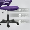 thumbnail image 2 of Alden Design Adjustable Armless Mid Back Office Chair, Set of 2, Purple, 2 of 10