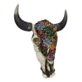 thumbnail image 6 of Rustic Southwest Bull Cow Skull With Floral Cactus Succulents Wall Decor Plaque, 6 of 9