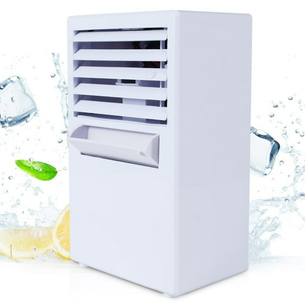 Mini Portable Air Conditioner Fan 9 5 Inch Small Desktop Fan Quiet Personal Misting Table Fan Mini Evaporative Air Circulator Cooler Humidifier For Office Dorm Nightstand Blue Walmart Com Walmart Com