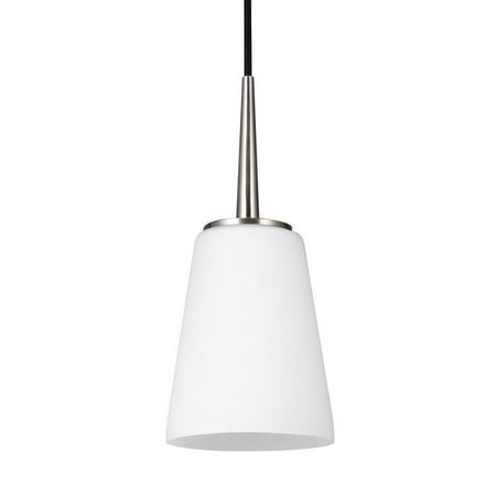 

One Light Mini-Pendant in Contemporary Style 5.25 inches Wide By 11.75 inches High-Brushed Nickel Finish-Incandescent Lamping Type Bailey Street Home