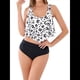 thumbnail image 2 of Traje de Baño de Bikini con Volantes para Mujer, Parte Inferior de Cintura Alta, Talla Grande, Tankini. M, 2 of 8