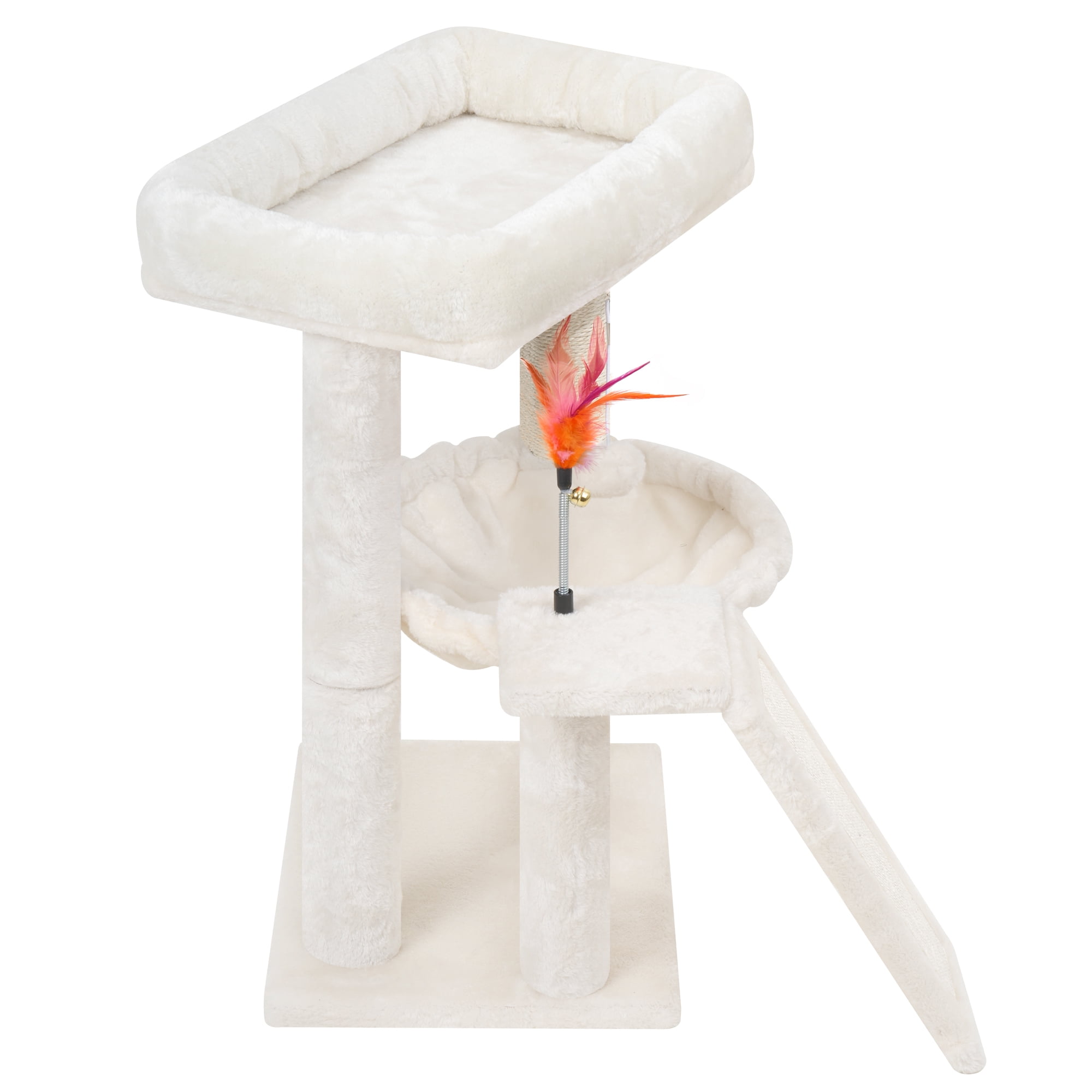 Multi-Functional Cat Tree, Indoor Climbing Toy Suitable for All Cats, with Big Perch and Toy Balls
