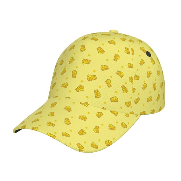 Saiise Cheese 1 Print Adjustable Baseball Cap, Workout Hat for Men and Women, Classic Dad Hat and Snapback Style
