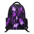 thumbnail image 2 of HELLHERO Purple Butterfly Floral School Backpacks with Multi-Pockets Multiple Pockets Travel Ruckpack, Side Pockets 17 Inch School Bag for Middle School Elementary, 2 of 8