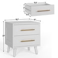 thumbnail image 6 of Aiho 5 Pieces Bedroom Furniture Set, Includes Queen Lift Up Storage Bed, Nightstands Set of 2, Double Wide 6-Drawer Dresser and Vanity Table Set - White, 6 of 9