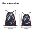 thumbnail image 2 of Xecao Bulldog with Forest Flag Pattern Sports Drawstring Backpack - String Swim Gym Bag with Wet Proof Pocket for Women&Men-Medium, 2 of 6
