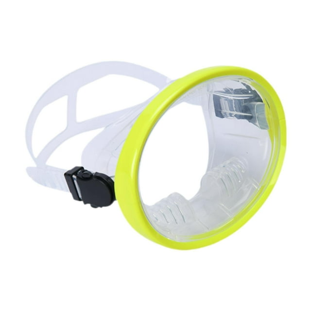 Máscara de buceo de lente única máscara de snorkel sin empañamiento para adultos gafas de natación para spear snorkeling scuba Amarillo