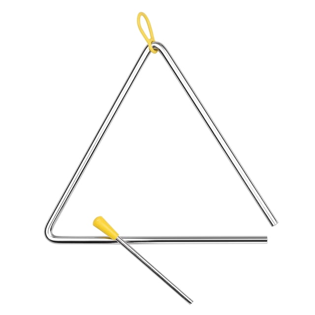 Dodocool 8 Inch Triangle Bell Triangolo with Metal Mallet Idiophone Steel Percussion Children Toddle Kid Rhythm Learning Early Education Musical Instrument Hand Percussion Triangle with