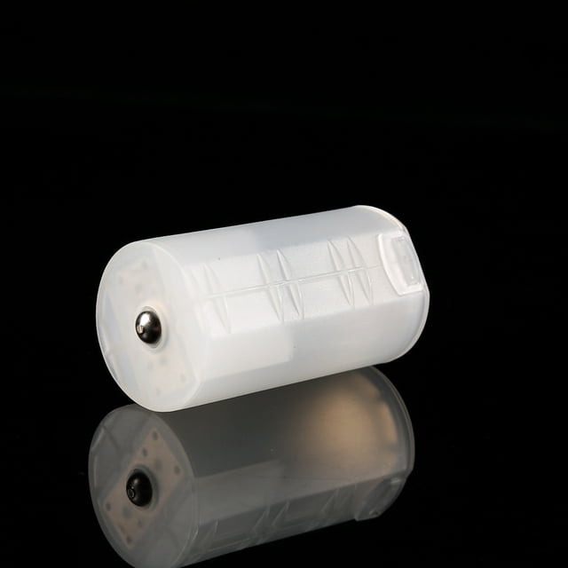 Battery Switcher, 4pcs Urable Hard Plastic Translucent White Large Strength AA To D Battery Converter, Converter Cases Box White For Home
