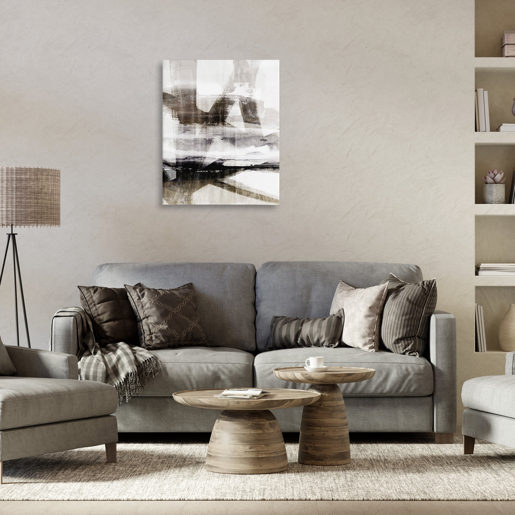 Stupell Industries Urban Complex Abstract Abstract Painting Gallery Wrapped Canvas Art Print Wall Art, 24 x 30