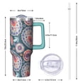 thumbnail image 3 of Paisley 40oz Tumbler with Handle 40 oz Paisley Theme Tumbler with Spill Proof Lid Straw Double Insulated NonSlip Grip Handle Travel Must Haves, 3 of 5
