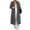 Gray, variant on Womens Long Hooded Cardigan Sweaters Oversized Fall Solid Color Cardigans Open Front Knit Coats Blue