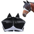 thumbnail image 4 of Mouche Cheval, Design en Maille Fine Respirant pour Protection du Visage pour Cheval Noir, 4 of 8