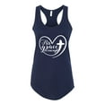thumbnail image 2 of Wild Bobby His Grace Is Enough Heart Inspirational/Christian Women Racerback Tank Top, Navy, Large, 2 of 5
