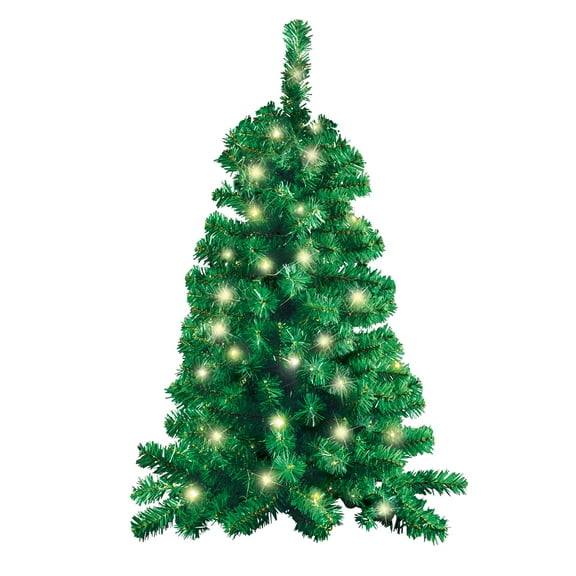 3-Foot Pre-Lit LED Flat Wall Hanging Christmas Tree