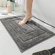 thumbnail image 5 of Alfombrilla de baño rectangular absorbente con textura flocada, antideslizante, para entrada de baño, de secado rápido, de microfibra, para puerta, interior, entrada, sala de estar, cocina., 5 of 6