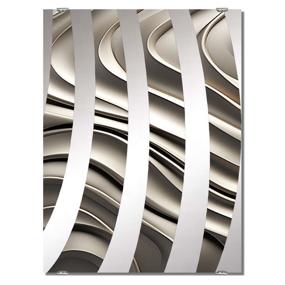 Designart "Abstract Motion Lines II" Abstract Oversized Wall Mirror - Modern Abstract Bathroom Wall Mirror Decor - Multiple Color Options