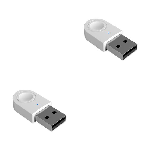 Sidaley Adaptador USB para PC de escritorio Orico, de velocidad rápida, altavoz de ratón de 5 Mbps, receptor compatible con Bluetooth para Blanco 2piezas