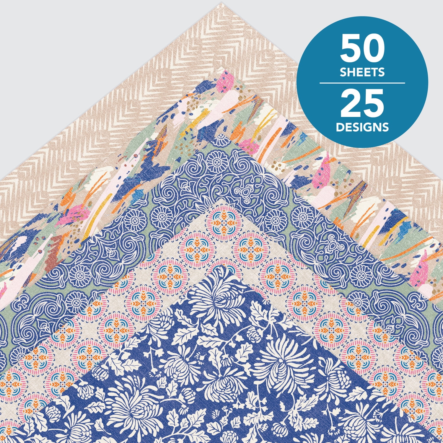 Roobee by Mara-Mi Global Market Paper Pad 12" x 12" - 24 lb/ 110 GSM, 50 sheets