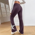 thumbnail image 4 of Women's Lounge Sweatpants Womens Cargo Work Pants Wide Leg Dress Pants for Women Women's Dress Pants for Work Casual Work Pants Women Cargo Pants Women High Waist Purple L, 4 of 4
