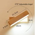 thumbnail image 4 of Aplique de pared moderno Aplique de pared interior LED blanco cálido Aplique de madera Aplique de pared Aplique de pared giratorio 360 ° Apliques de pared para dormitorios, baños, salas de estar Adepaton LKX-1936, 4 of 6