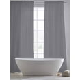 thumbnail image 5 of Grey Pure Color Sheer Curtains 96 Inch Length 2 Panels Set Window Treatments, Aesthetics Contemporary Luxury Rod Pocket Semi Curtains for Living Room/Bedroom/Kitchen Décor, 104"W x 96"L, 5 of 7