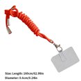 thumbnail image 4 of Destyer Mobile Phone Nylon Hanging Ropes with Card Detachable Neck Cords Anti-lost Crossbody Necklace Lanyards Strap Cellphone Accessory Orange Red, 4 of 9
