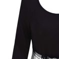 thumbnail image 4 of CNKOO Robe Mini Asymétrique à Carreaux Mode Femme Décontractée Col Rond Lacée, 4 of 4